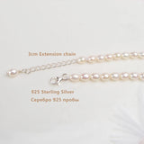 Real Freshwater Pearl Necklace for Kid Girl Lovely Gift 925 Silver