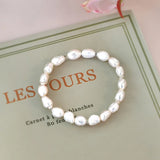 Baroque Pearl 925 Silver Bracelet for Women Gift