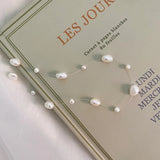 Baroque Pearl Necklace 925 Sterling Silver Wedding Jewelry
