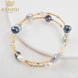 Baroque Pearl Bracelet, Natural Freshwater, Women Gift