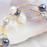 Baroque Pearl Bracelet, Natural Freshwater, Women Gift