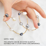 Baroque Pearl Bracelet, Natural Freshwater, Women Gift