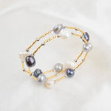Baroque Pearl Bracelet, Natural Freshwater, Women Gift