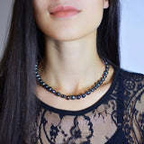Real Freshwater Baroque Pearl Necklace 9-10mm Gray Pearl Jewelry
