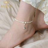Freshwater Pearl 925 Silver Bell Anklet Jewelry