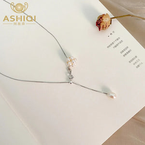 Freshwater Pearl 925 Silver Necklace Pendant Wedding Jewelry for Women