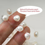 3-Row Natural Freshwater Pearl Bracelet with Invisible Chain