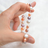 Baroque Pearl Charm Bracelet Vintage Jewelry