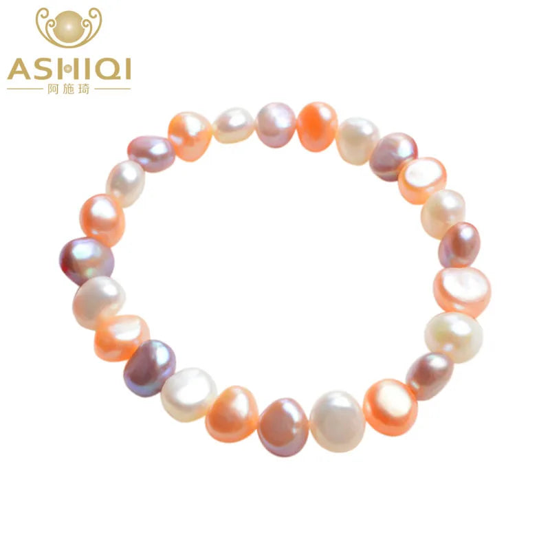Baroque Pearl Charm Bracelet Vintage Jewelry