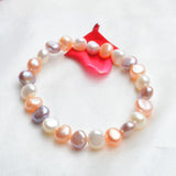 Baroque Pearl Charm Bracelet Vintage Jewelry