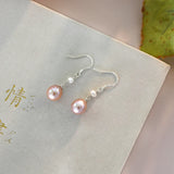Freshwater Pearl Drop 925 Silver Earrings for Women Mother