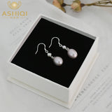 Freshwater Pearl Drop 925 Silver Earrings for Women Mother