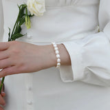 Freshwater Pearl Elastic Bracelet Growth Pattern Women Jewelry Gift