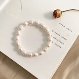 Freshwater Pearl Elastic Bracelet Growth Pattern Women Jewelry Gift