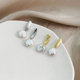 Natural Freshwater Pearl Earrings 925 Silver Women's Jewelry Gift