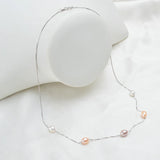 Natural Freshwater Pearl Necklace Pendant with 925 Sterling Silver Chain