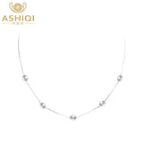 Natural Freshwater Pearl Necklace Pendant with 925 Sterling Silver Chain