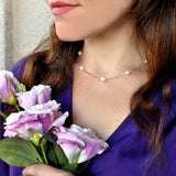 Natural Freshwater Pearl Necklace Pendant with 925 Sterling Silver Chain