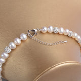 Freshwater Pearl Necklace with Zircon Ball Jewelry