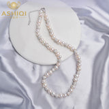 Freshwater Pearl Necklace with Zircon Ball Jewelry