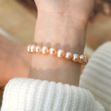Natural Freshwater Pearl Purple Pink Bracelet Women Gift