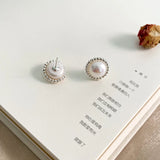 Freshwater Pearl Stud Earrings 925 Silver