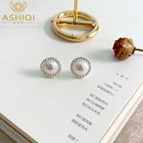 Freshwater Pearl Stud Earrings 925 Silver