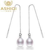 Freshwater Pearl Earrings 925 Silver Jewelry Women