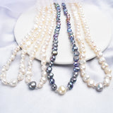 Freshwater Pearl Necklace for Women with 925 Sterling Silver Beads Jewelry