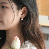 Freshwater Pearls Drop Earrings 925 Sterling Silver Jewelry