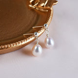 Freshwater Pearls Drop Earrings 925 Sterling Silver Jewelry