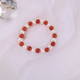 Freshwater Pearl Agate Bracelet Mother's Gift