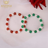 Freshwater Pearl Agate Bracelet Mother's Gift
