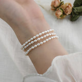 Freshwater Pearl Bracelet 925 Silver Bead Jewelry Women