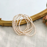 Freshwater Pearl Bracelet 925 Silver Bead Jewelry Women