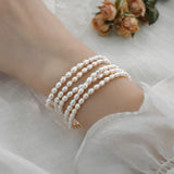 Freshwater Pearl Bracelet 925 Silver Bead Jewelry Women
