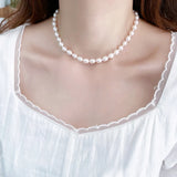 Freshwater Pearl Necklace for Women, 40-45 cm Pearl Jewelry