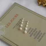Freshwater Pearl Tassel Earrings 925 Sterling Silver Gift