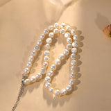 Natural Baroque Pearl Choker Necklace 9-10mm Real Freshwater Pearl Jewelry