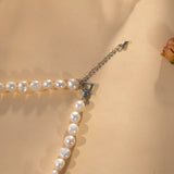 Natural Baroque Pearl Choker Necklace 9-10mm Real Freshwater Pearl Jewelry