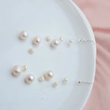 Baroque Pearl Bohemian Earrings 925 Silver Tassel Dangle for Women