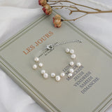 Baroque Pearl Bracelets for Women - 3 Rows Transparent Fishing Line Chain