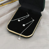 ASHQI Natural Freshwater Pearl Earrings Female 925 Sterling Silver Long Earrings