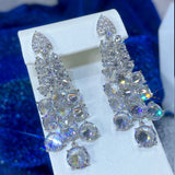 CZ Drop Earrings Women Party Bridal Wedding Jewelry