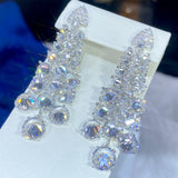 CZ Drop Earrings Women Party Bridal Wedding Jewelry