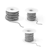 Stainless Steel Beaded Cable Link Clip Beads Chain Necklaces Charms Jewelry