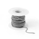 Stainless Steel Beaded Cable Link Clip Beads Chain Necklaces Charms Jewelry