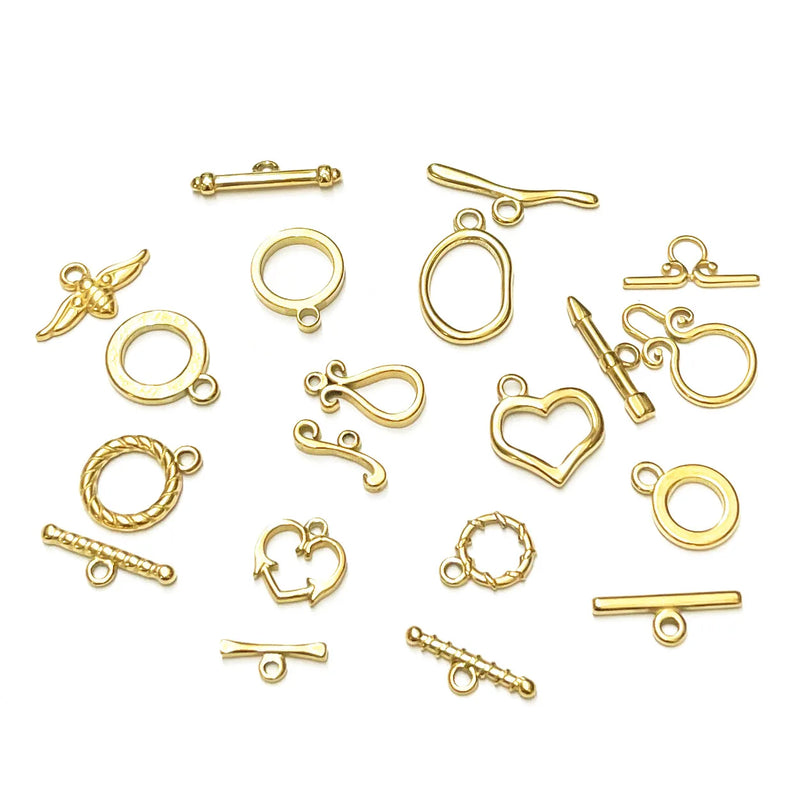 10 Sets Steel Stainless Steel OT Buckle Hooks Clasps For DIY Jewelry Making