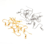 100 Gold/Silver Stainless Steel Earring Hooks with Steel Ball Jewelry