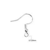 100 Gold/Silver Stainless Steel Earring Hooks with Steel Ball Jewelry